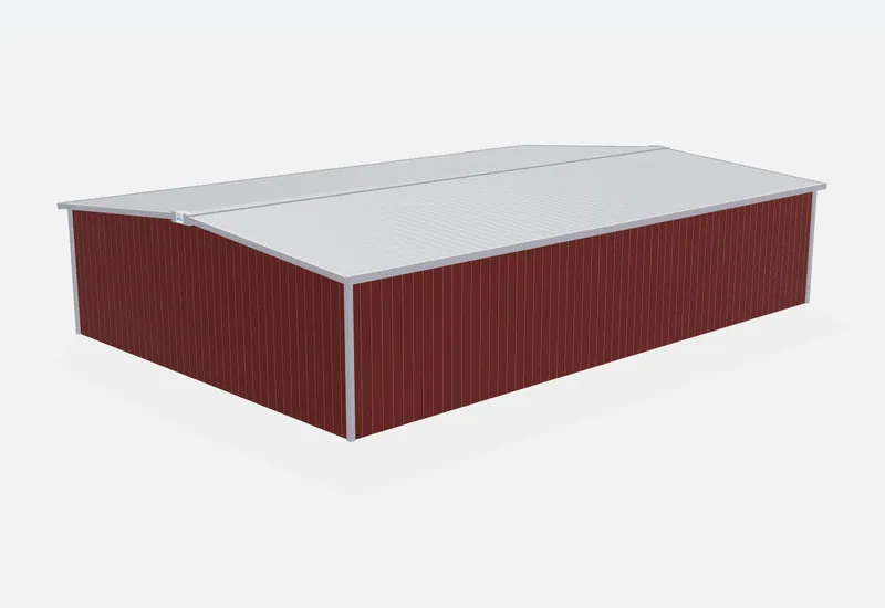 40x60x12 metal building rear view