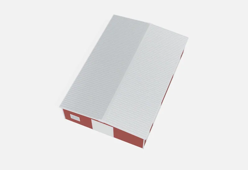 40x60x12 metal building roof view