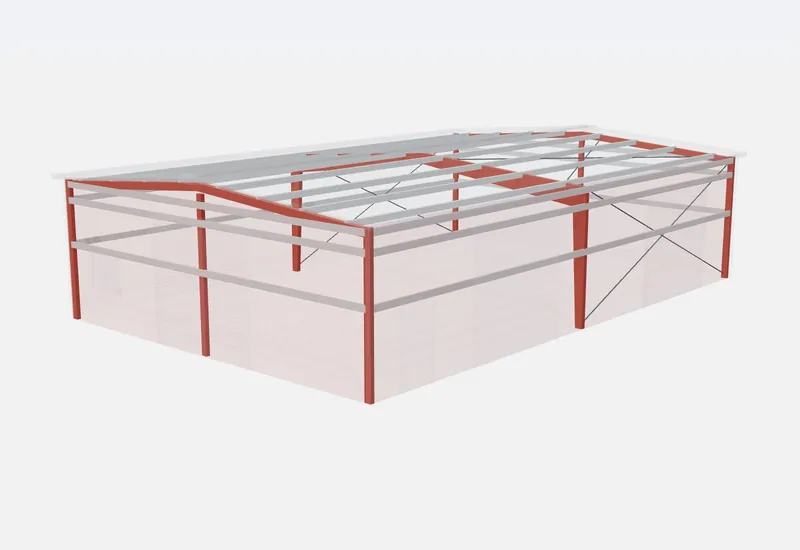 40x60x14 red iron steel frame