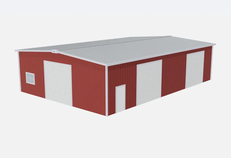 40x60x14 metal building – 3D rendering
