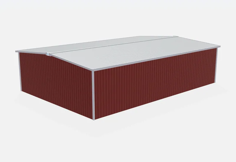 40x60x14 metal building rear view