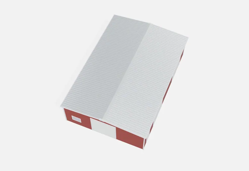 40x60x14 metal building roof view