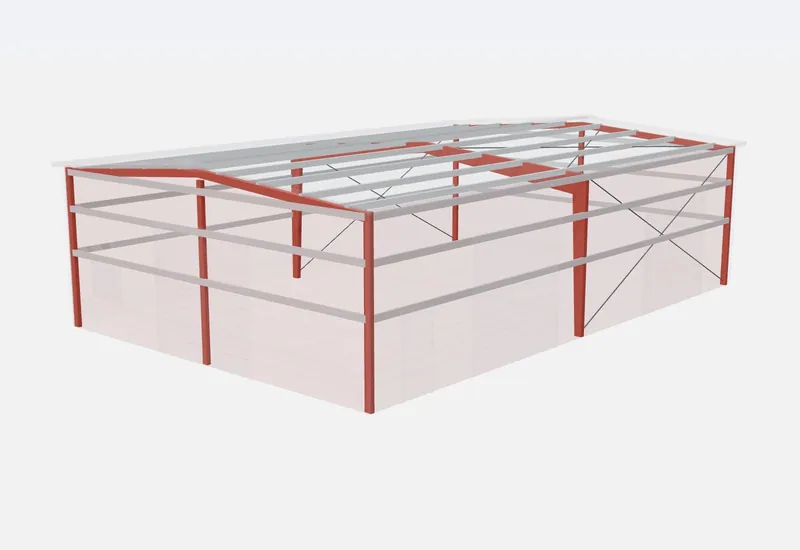 40x60x16 red iron steel frame