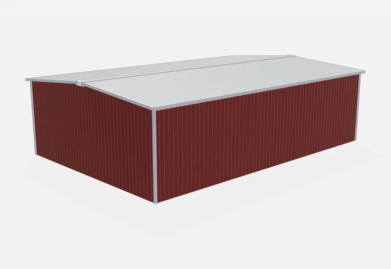 40x60x16 metal building rear view