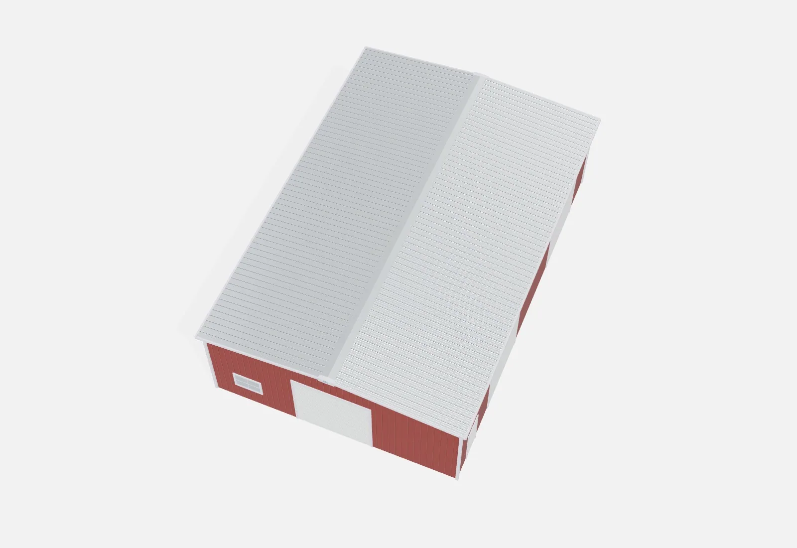 40x60x16 metal building kit overhead view
