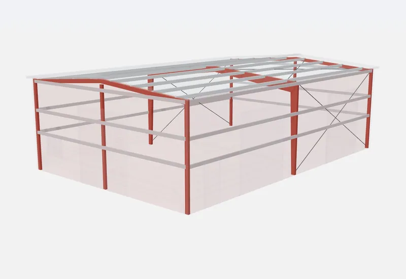 40x60x18 red iron steel frame
