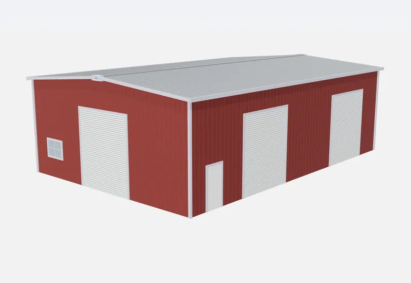 40x60x18 metal building – 3D rendering