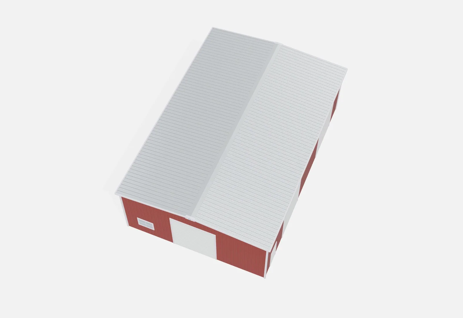40x60x18 metal building kit overhead view