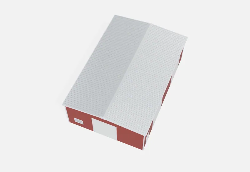 40x60x18 metal building roof view