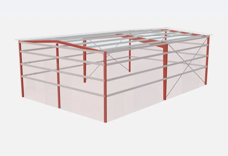 40x60x20 red iron steel frame