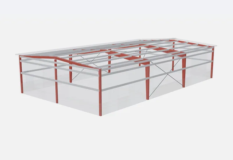 40x70x14 red iron steel frame
