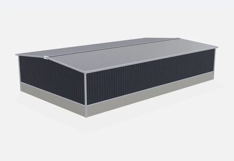 40x70x14 metal building rear view