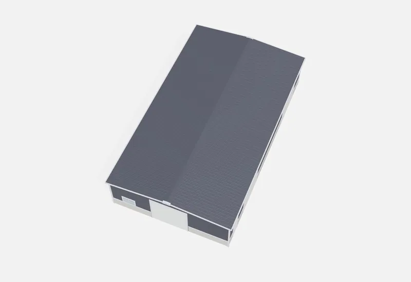 40x70x14 metal building roof view