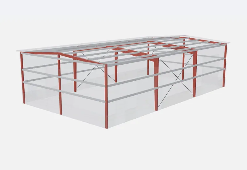 40x70x18 red iron steel frame
