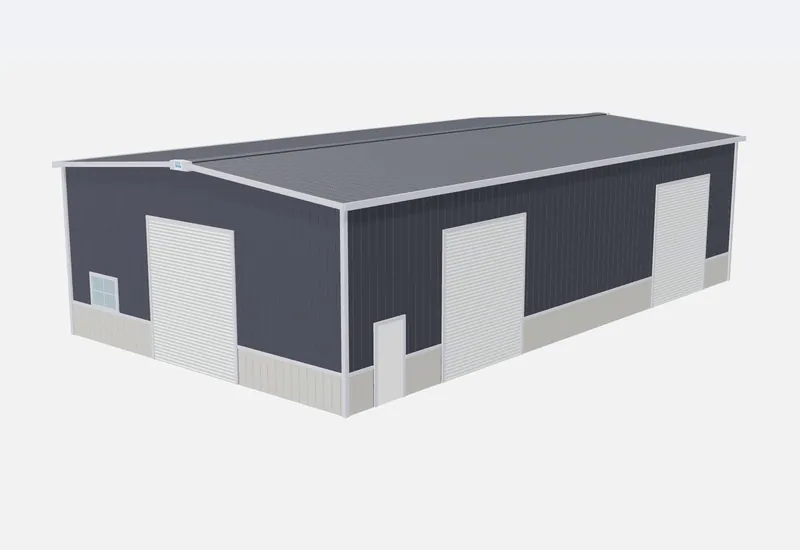 40x70x18 metal building – 3D rendering