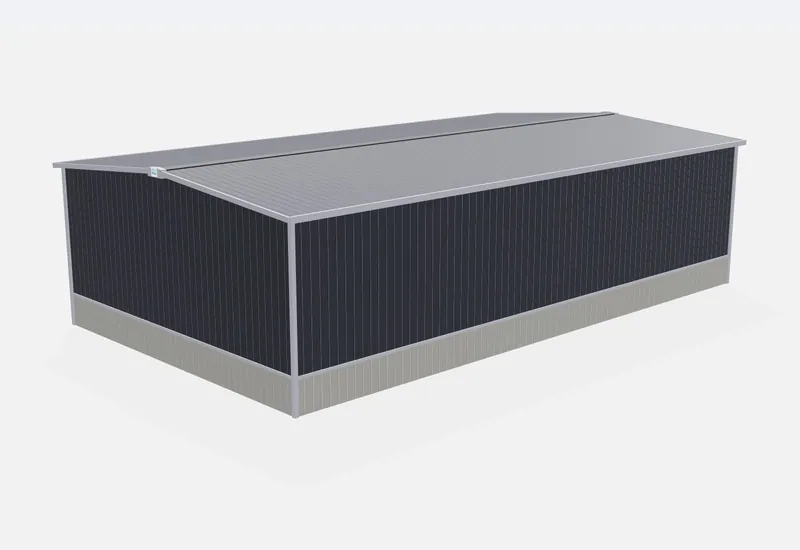 40x70x18 metal building rear view