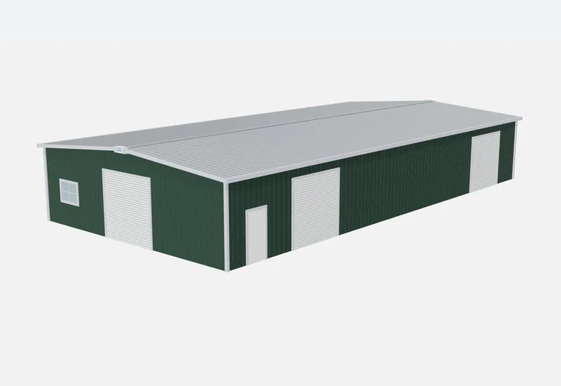 40x80x12 metal building – 3D rendering