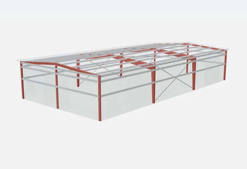 40x80x14 red iron steel frame