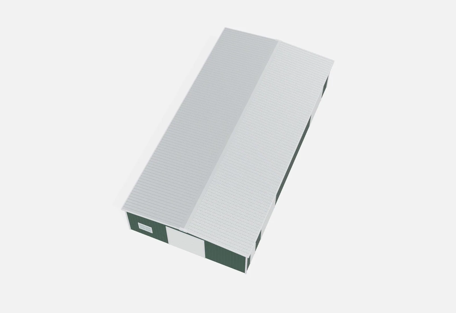 40x80x14 metal building kit overhead view