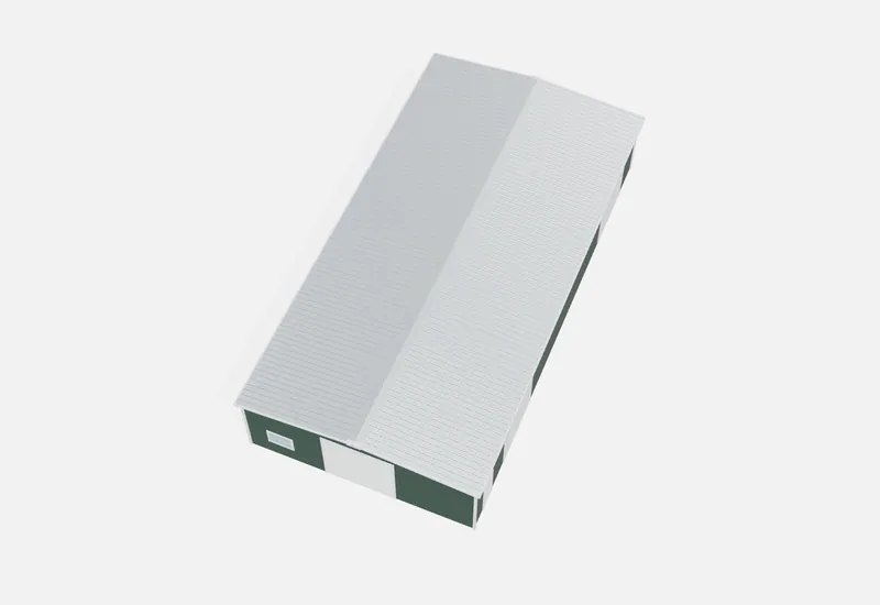 40x80x14 metal building roof view