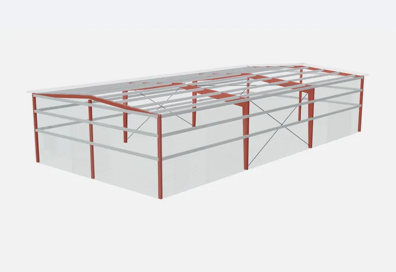 40x80x16 red iron steel frame