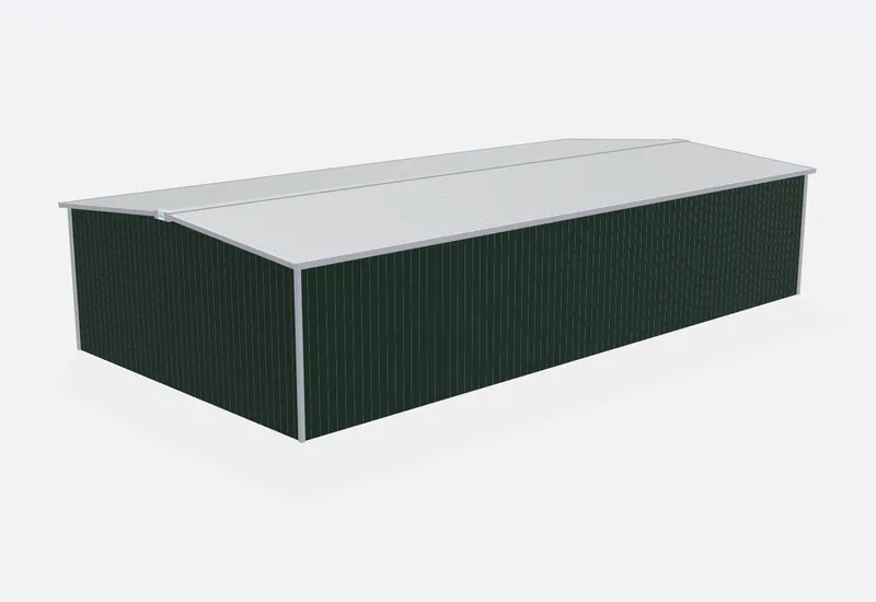 40x80x16 metal building rear view