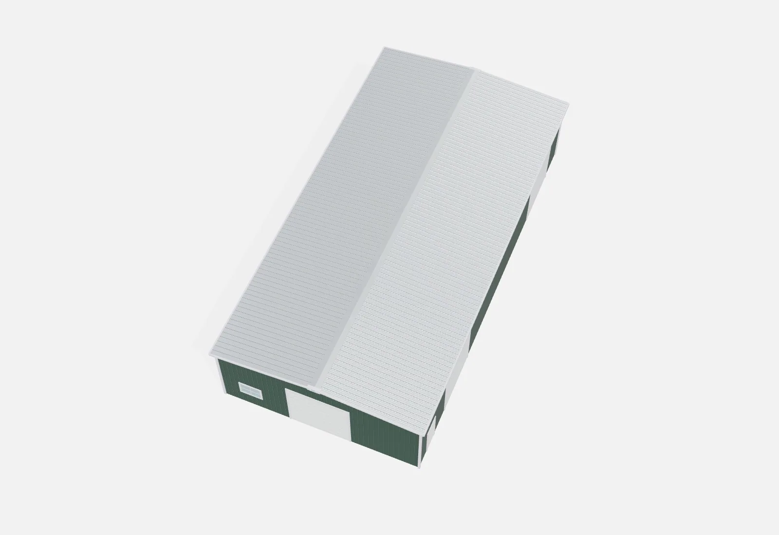 40x80x16 metal building kit overhead view