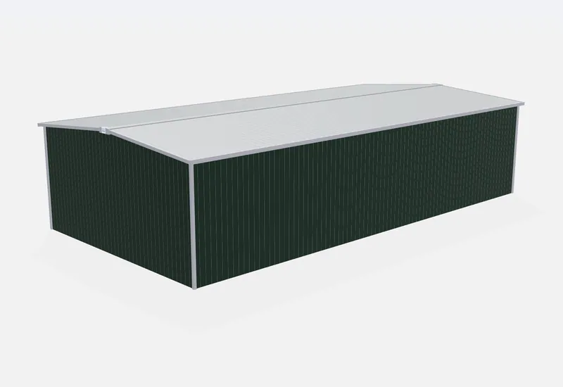 40x80x18 metal building rear view