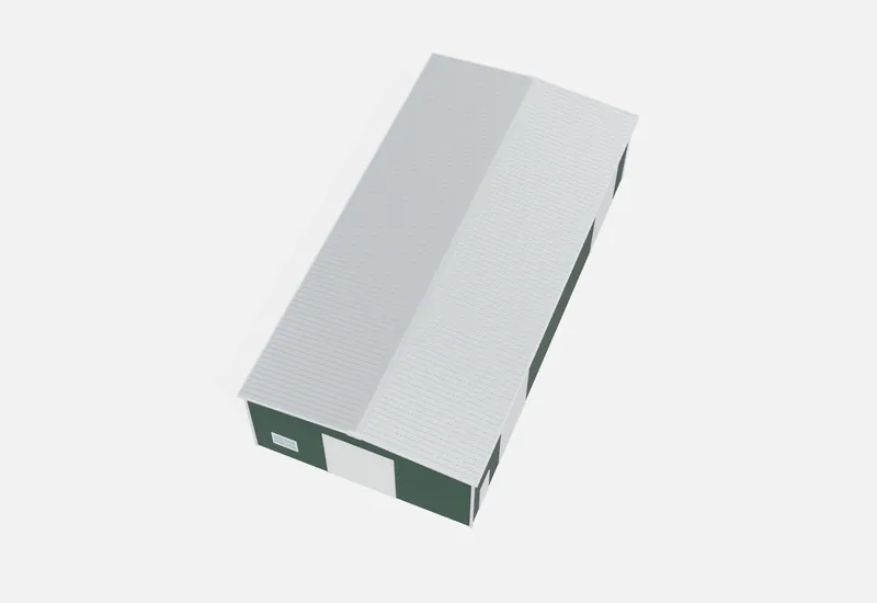 40x80x18 metal building roof view