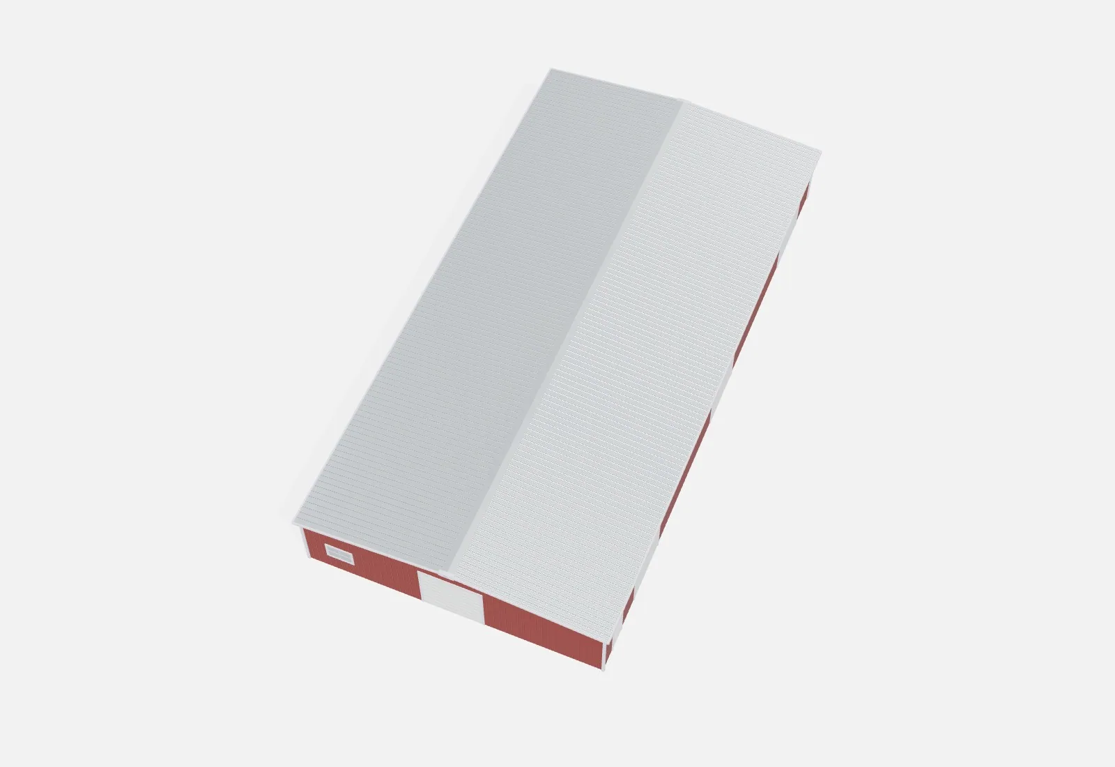 50x100x12 metal building kit overhead view
