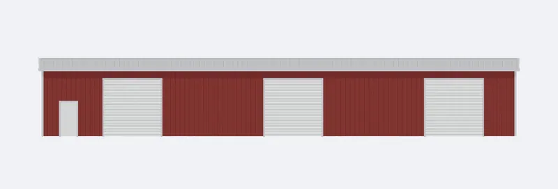 50x100x14 sidewall elevation