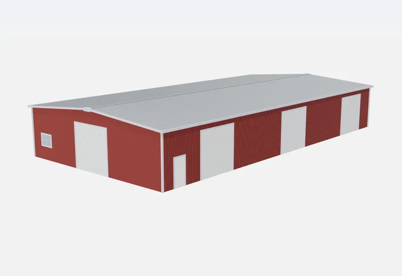 50x100x14 metal building – 3D rendering