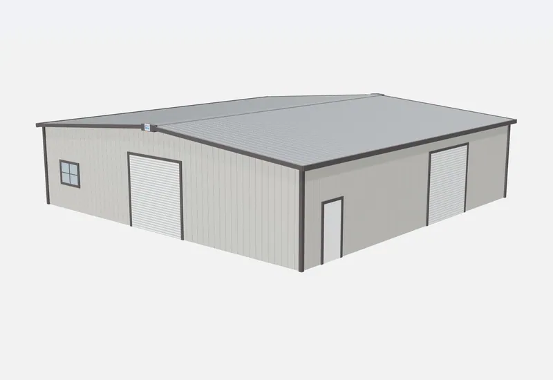 50x50x12 metal building – 3D rendering