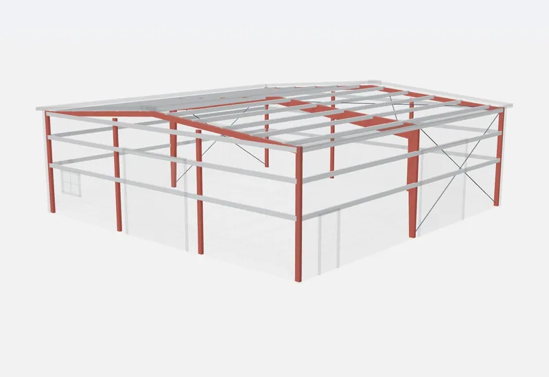 50x50x16 red iron steel frame