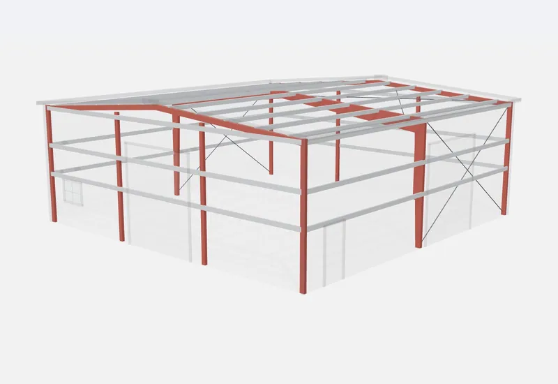 50x50x18 red iron steel frame