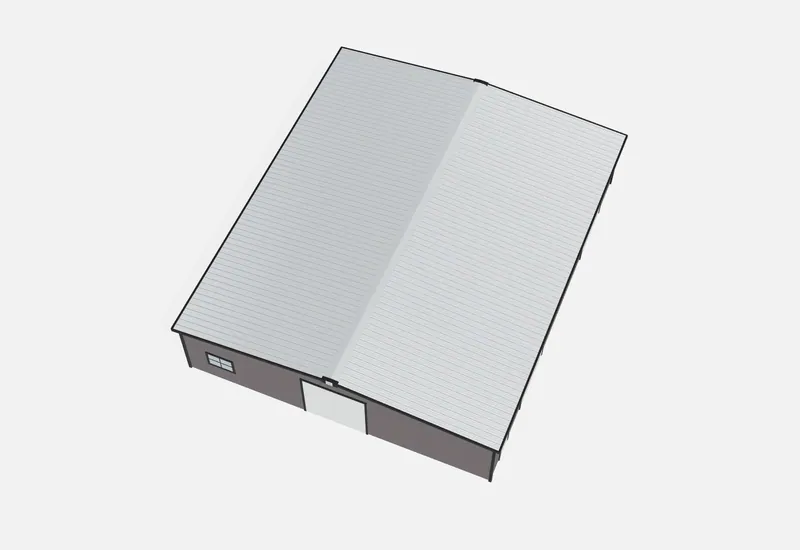 50x60x12 metal building roof view