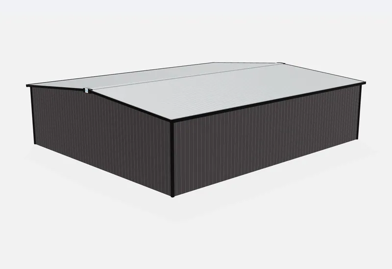 50x60x14 metal building rear view