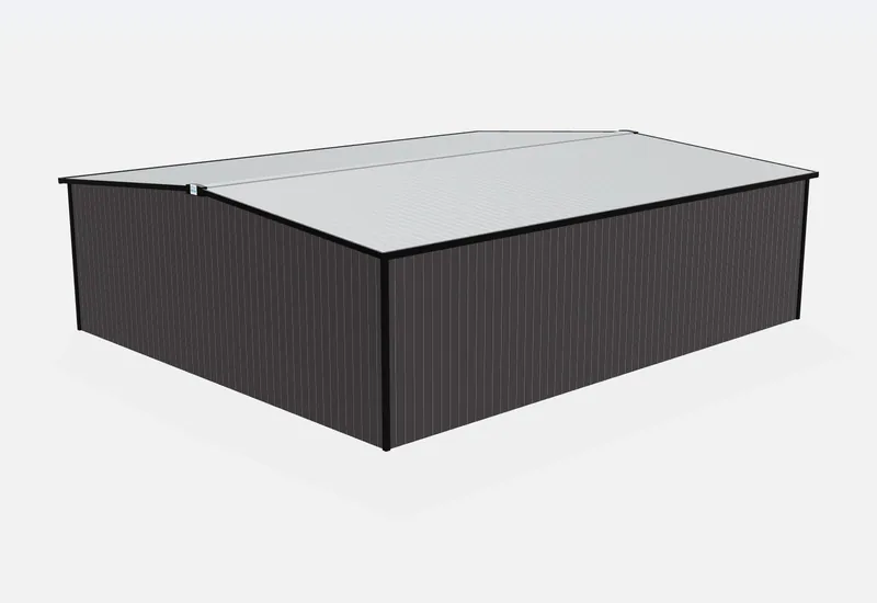 50x60x16 metal building rear view
