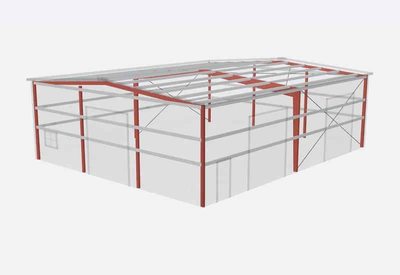 50x60x18 red iron steel frame