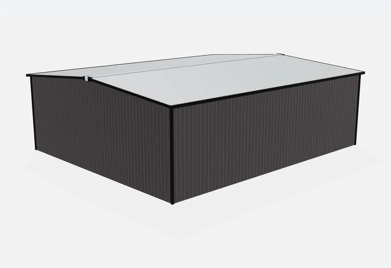 50x60x18 metal building rear view