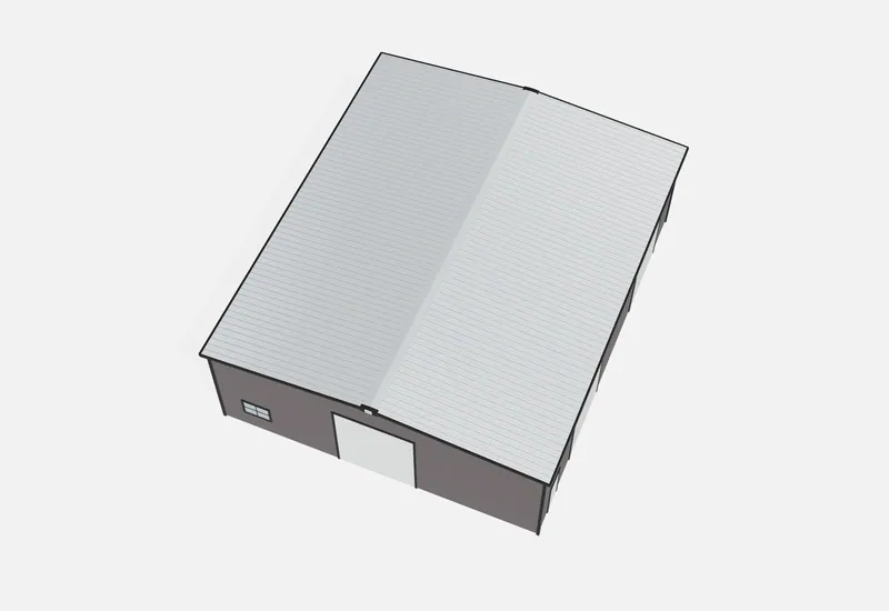 50x60x18 metal building roof view
