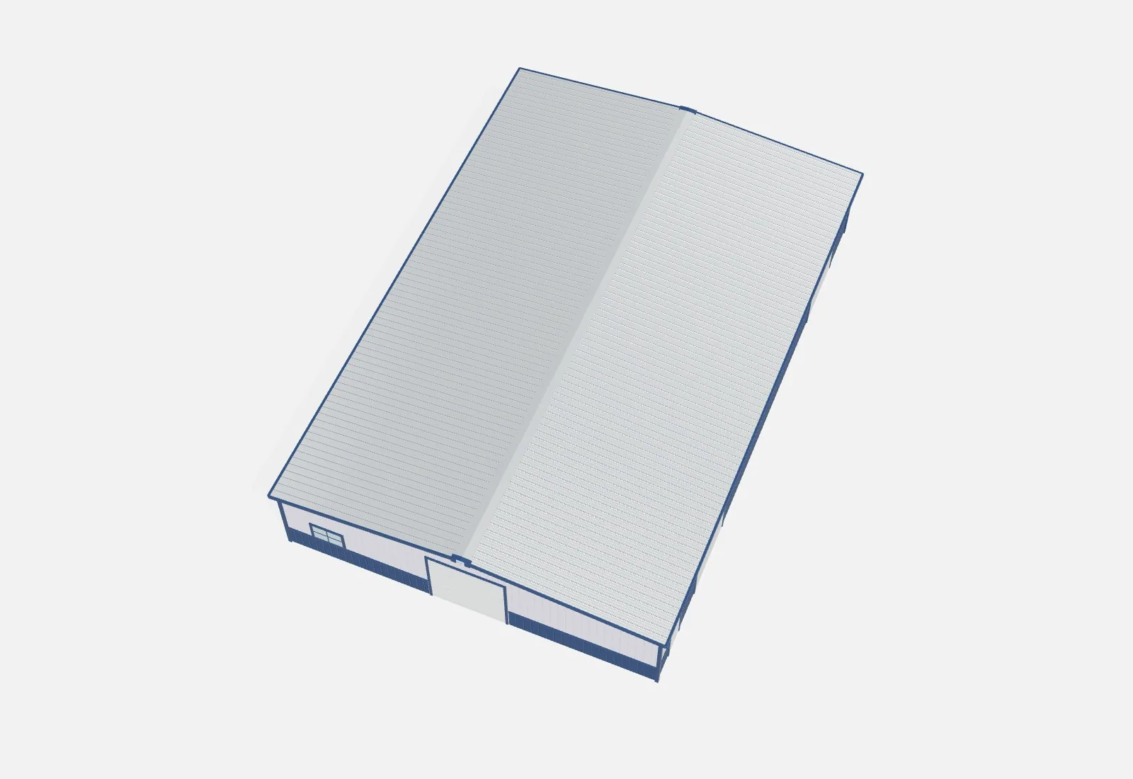 50x75x12 metal building kit overhead view