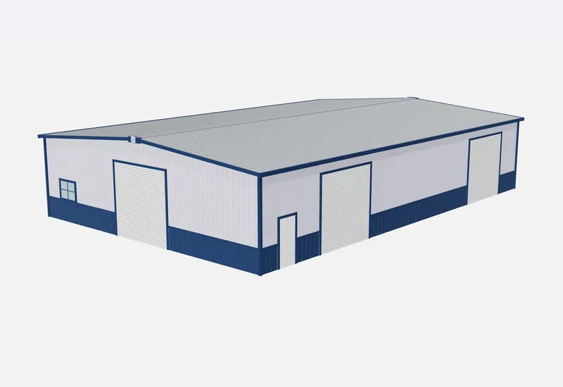 50x75x14 metal building – 3D rendering