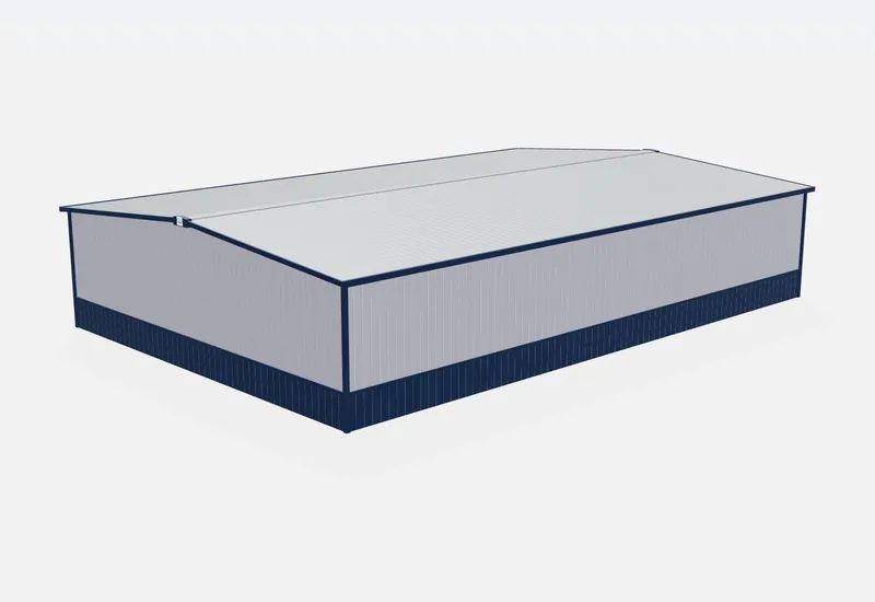 50x75x14 metal building rear view