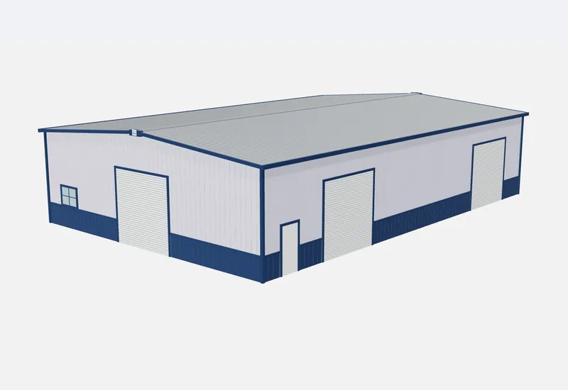 50x75x16 metal building – 3D rendering