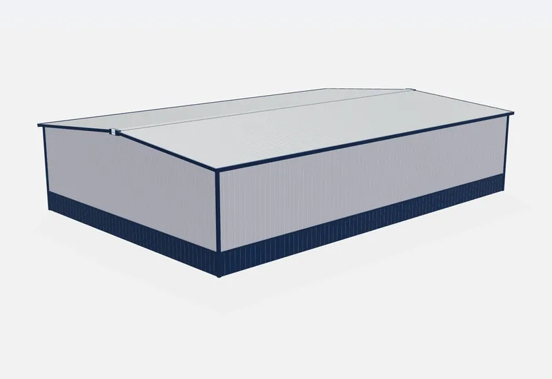 50x75x16 metal building rear view