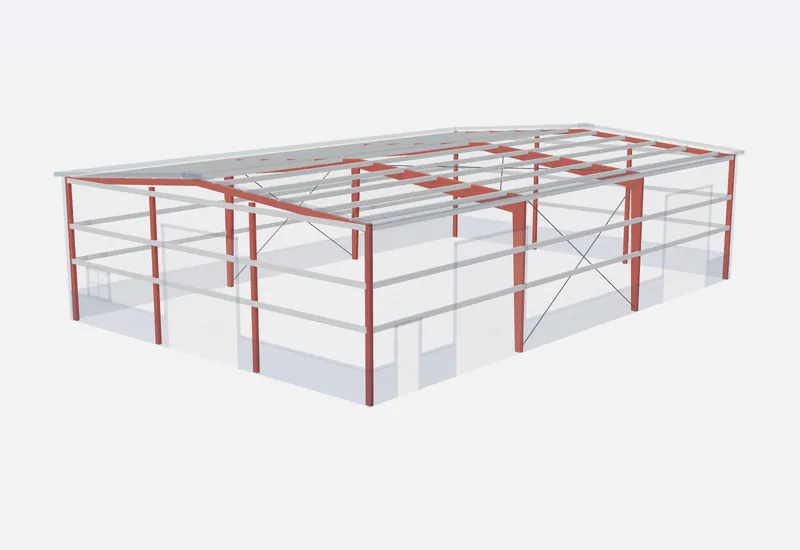 50x75x18 red iron steel frame