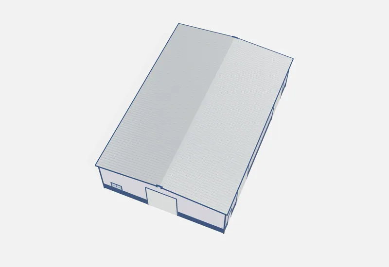 50x75x18 metal building roof view