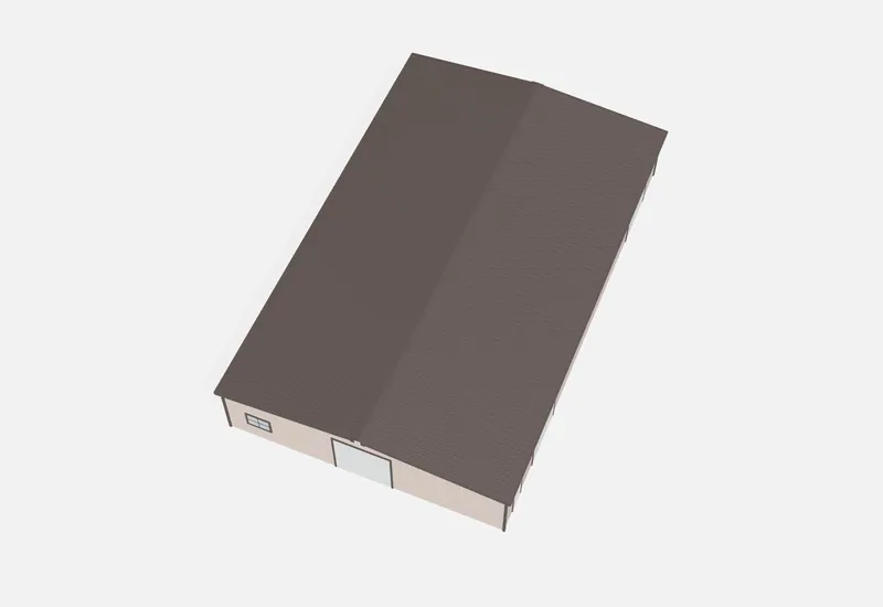 50x80x12 metal building roof view