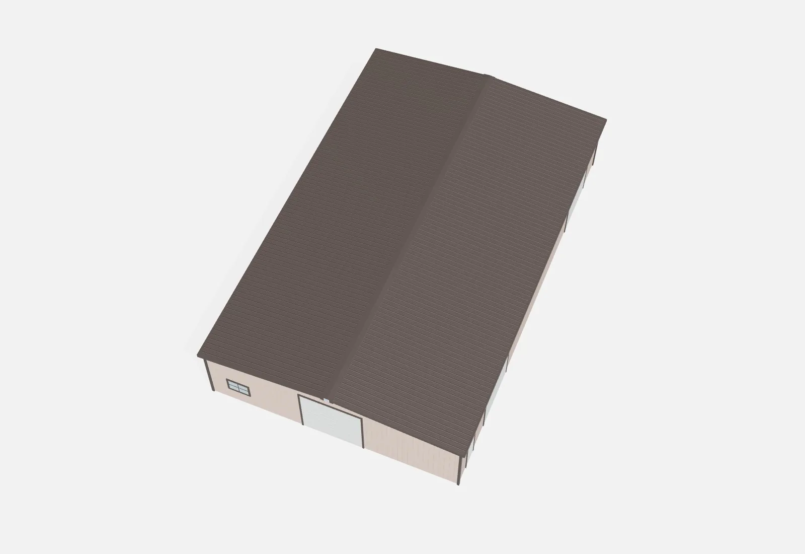 50x80x14 metal building kit overhead view
